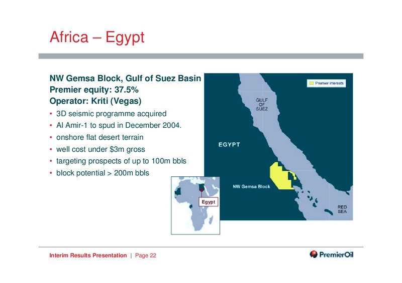 SEPTEMBER 2014 INTERIM RESULTS – Premier Oil – slide 22