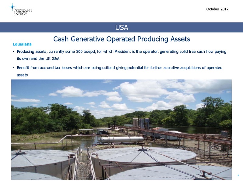 October 2017 Corporate Presentation – President Energy Plc – slide 8