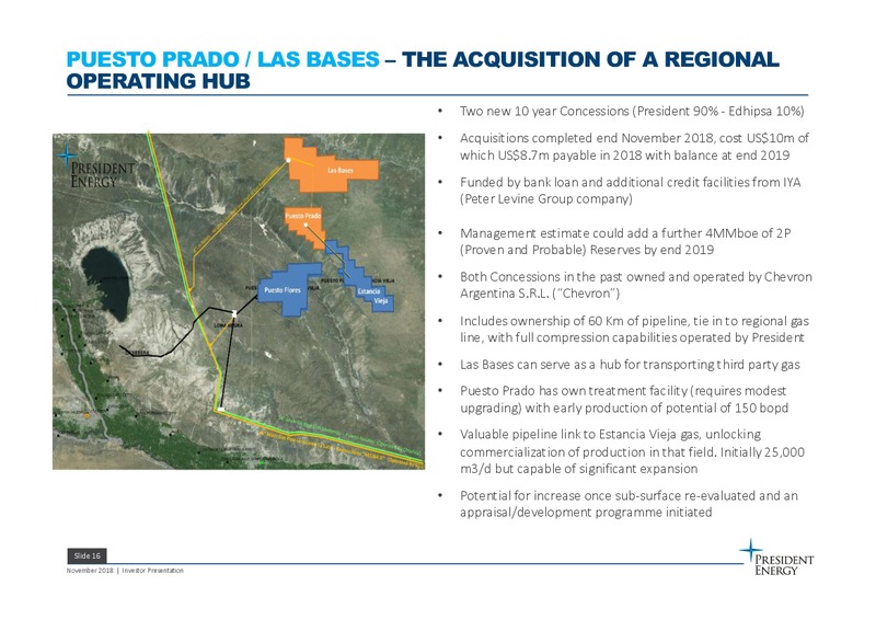 December 2018 Corporate Update – President Energy Plc – slide 15