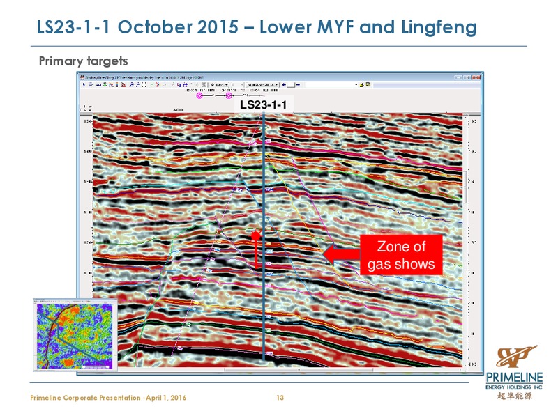 April 2016 Corporate Presentation – Primeline Energy Holdings – slide 13