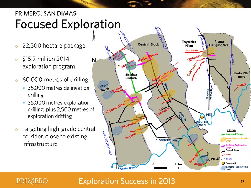 Q4 2013  RESULTS – PRIMERO MINING CORP. – slide 17