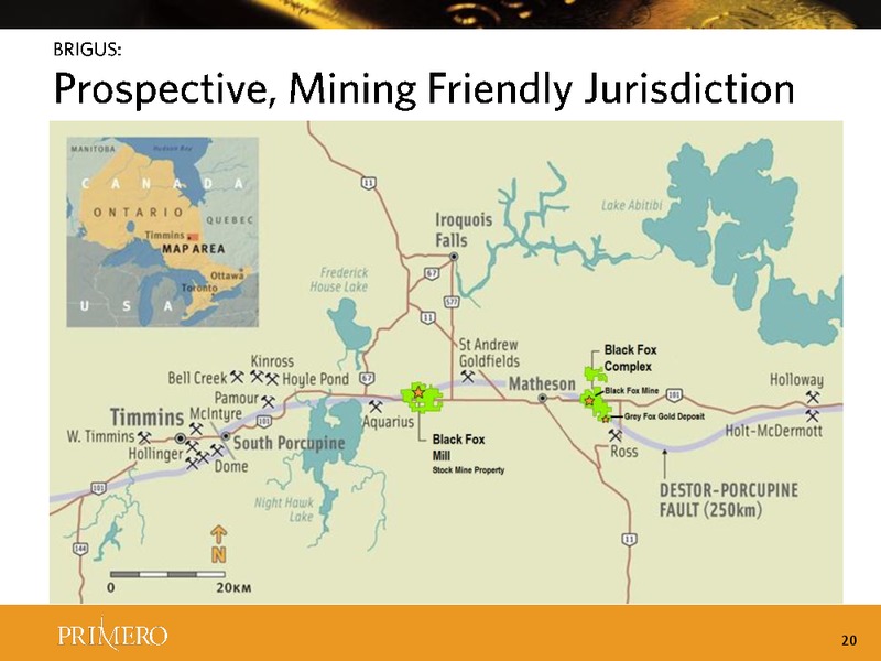 Q4 2013  RESULTS – PRIMERO MINING CORP. – slide 20