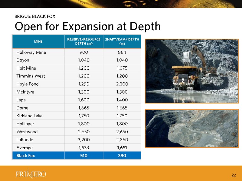 Q4 2013  RESULTS – PRIMERO MINING CORP. – slide 22