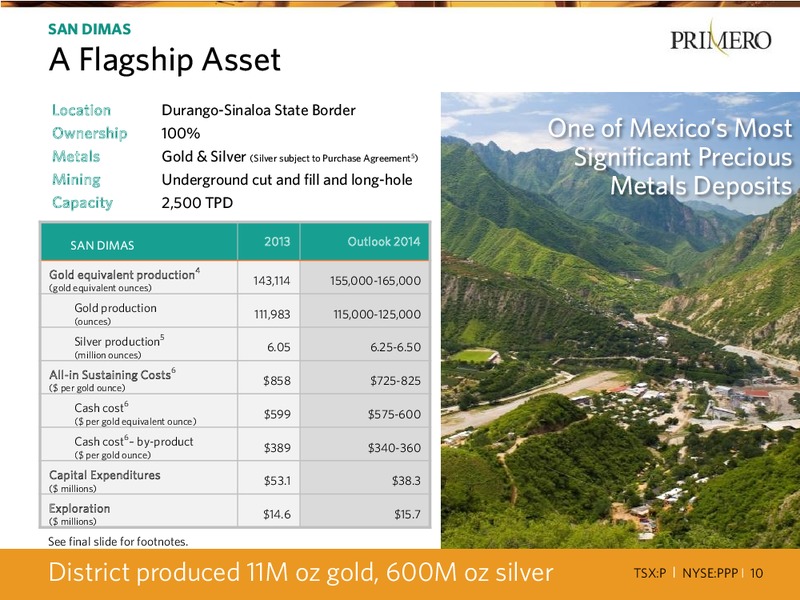 MAY 2014 ANNUAL GENERAL MEETING – PRIMERO MINING CORP. – slide 9