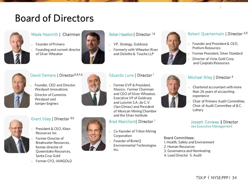 METALS & MINERALS INVESTMENT CONFERENCE – PRIMERO MINING CORP. – slide 33