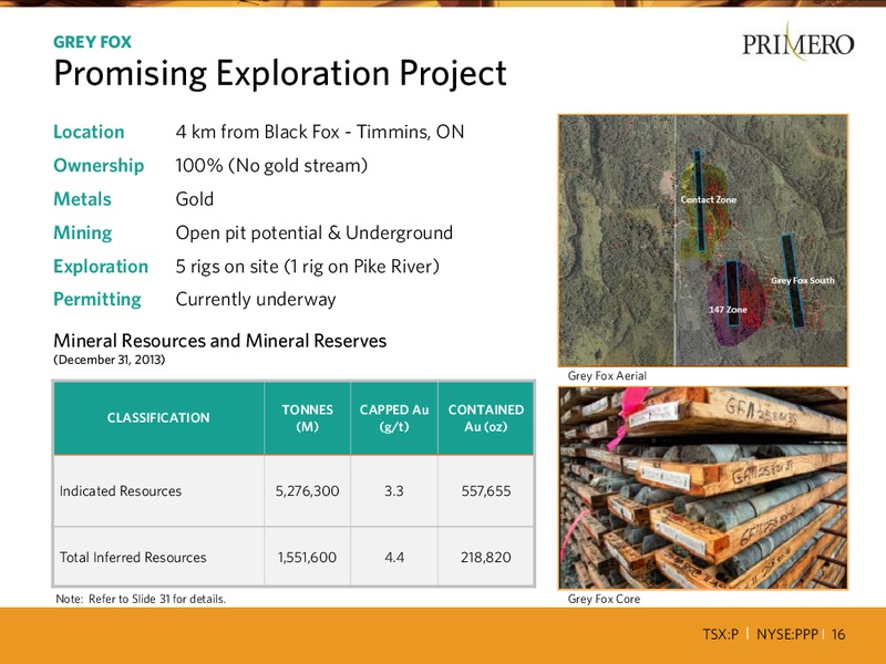 BANK OF AMERICA MERRILL LYNCH 20TH ANNUAL CANADA MINING CONFERENCE – PRIMERO MINING CORP. – slide 15