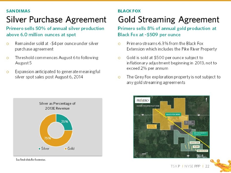 SEPTEMBER 2014 CORPORATE PRESENTATION – PRIMERO MINING CORP. – slide 22