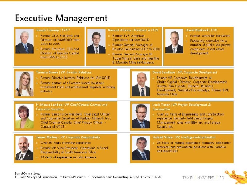 SEPTEMBER 2014 CORPORATE PRESENTATION – PRIMERO MINING CORP. – slide 30