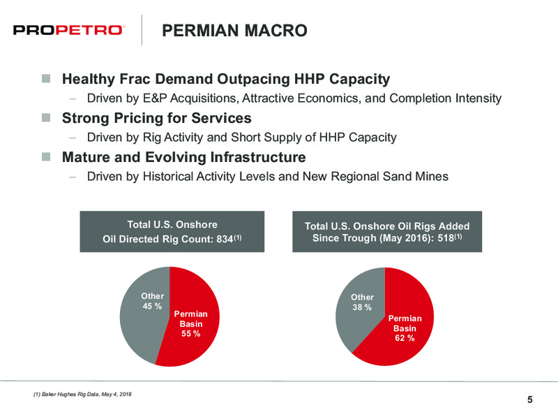 1Q 2018 Earnings Presentation – ProPetro Holding Corp. – slide 4