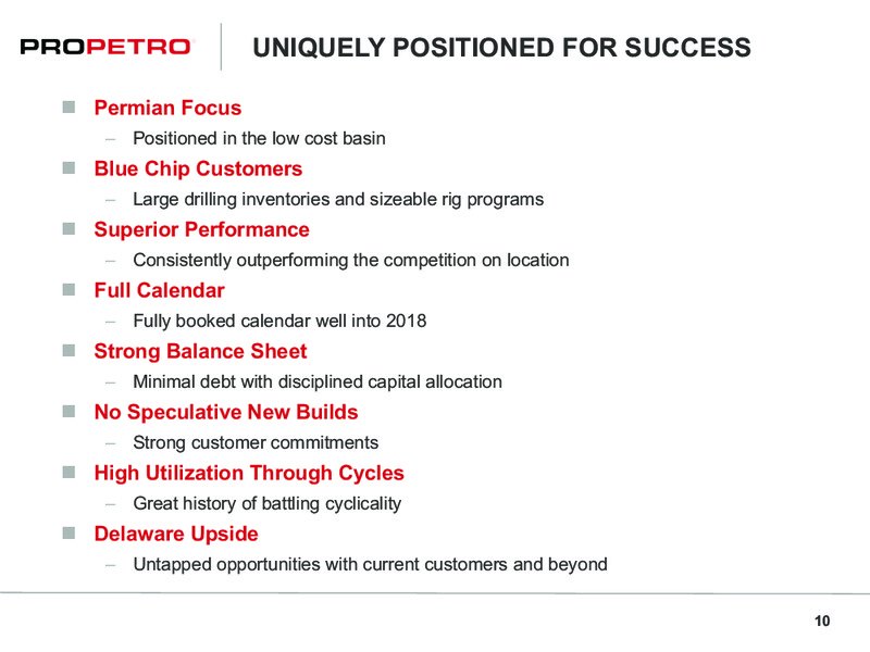 Barclays CEO Power Conference – Pro Petro Services – slide 9