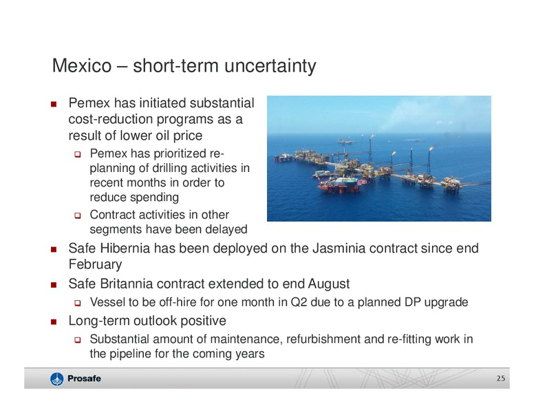 Q1 2015 Earnings Call – Prosafe Se – slide 24