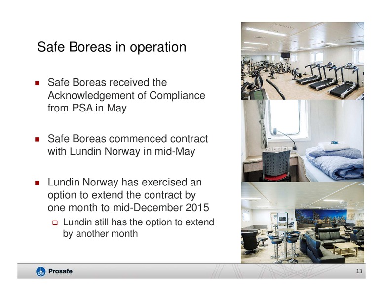 Q2 2015 Results – Prosafe Se – slide 12