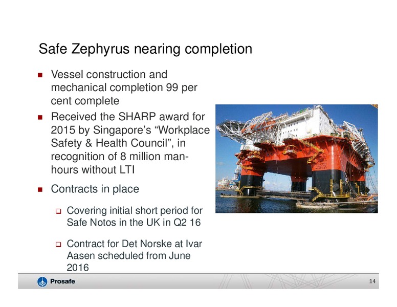 Q2 2015 Results – Prosafe Se – slide 13