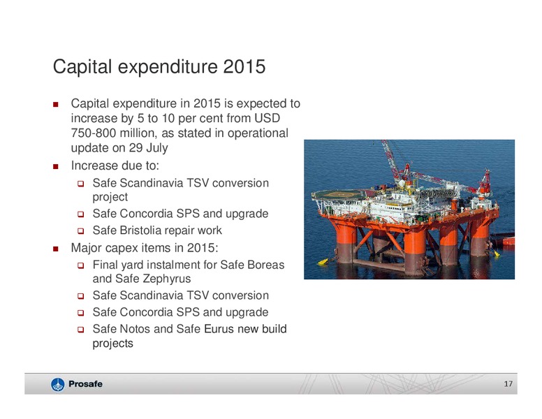 Q2 2015 Results – Prosafe Se – slide 16