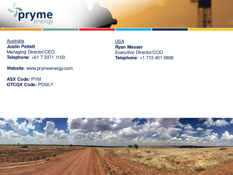 April 2015 Annual General Meeting – Pryme Energy Limited – slide 14