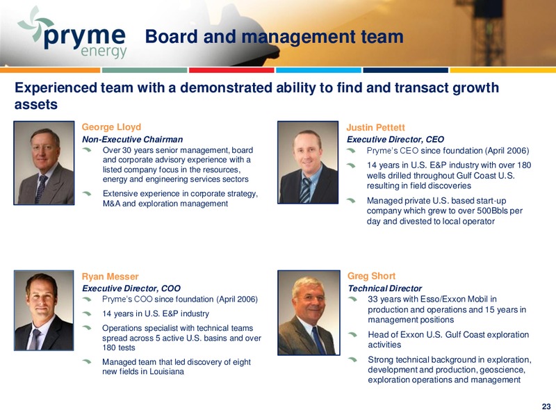 April 2015 Annual General Meeting – Pryme Energy Limited – slide 22