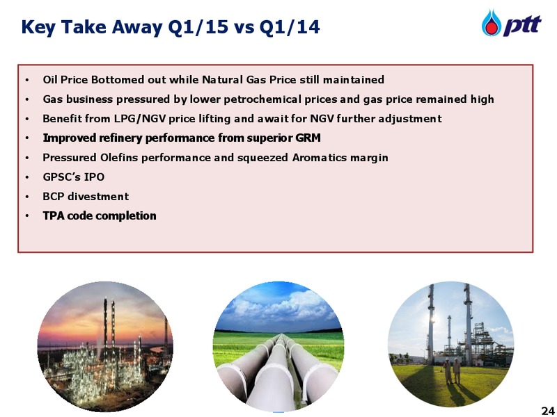 MAY 2015 INVESTOR PRESENTATION – PTTEP – slide 25