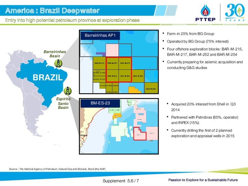 JUNE 2015 INVESTOR PRESENTATION – PTTEP – slide 29