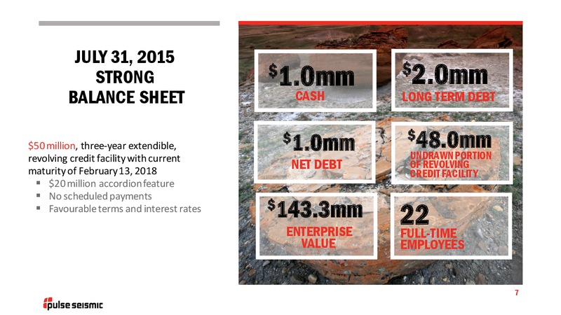 Q2 2015 Earnings Call – Pulse Seismic Inc. – slide 6