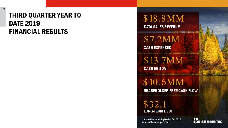 3Q 2019 Earnings Presentation – Pulse Seismic Inc. – slide 6