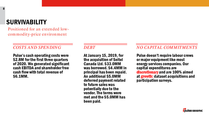 Q3 2020 Corporate Presentation – Pulse Seismic Inc. – slide 7