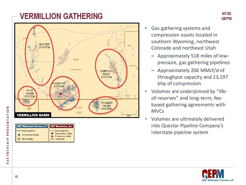 Investor Presentation – QEP Midstream Partners Lp – slide 10