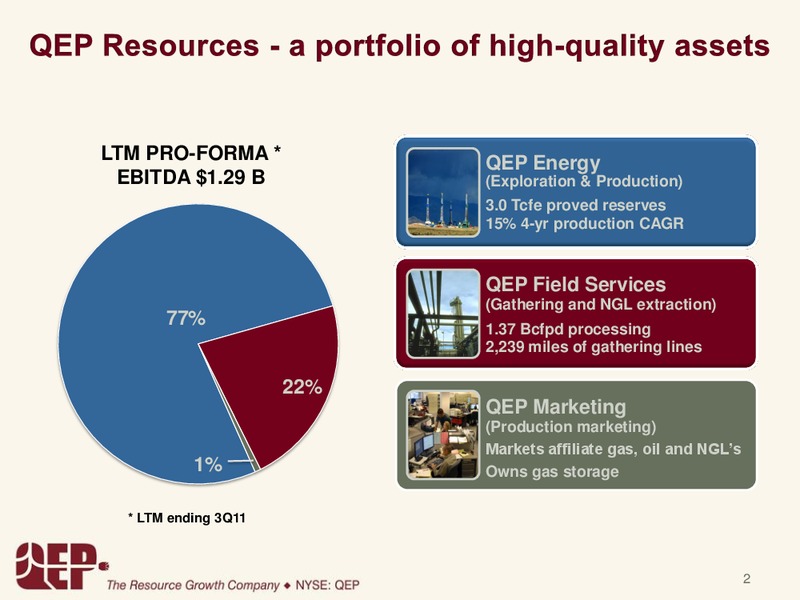 GOLDMANSACHSCONFERENCE – QEP Resources, Inc. – slide 2