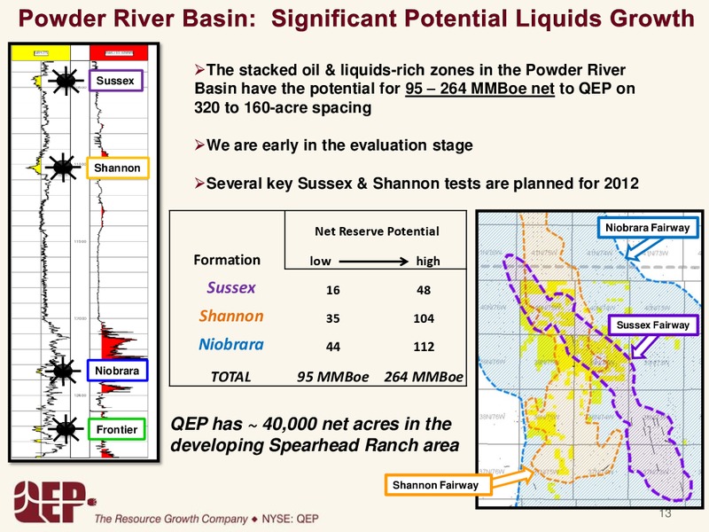 GOLDMANSACHSCONFERENCE – QEP Resources, Inc. – slide 13