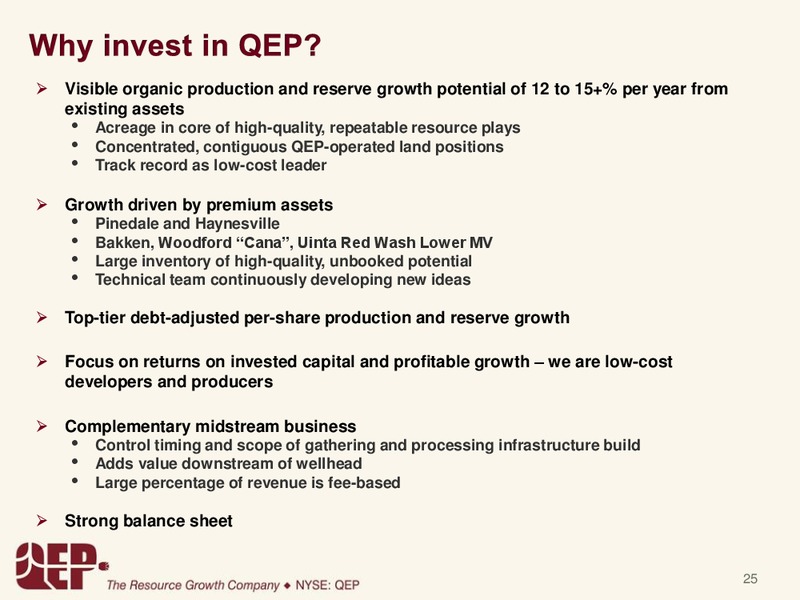 GOLDMANSACHSCONFERENCE – QEP Resources, Inc. – slide 25