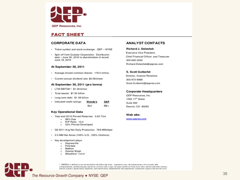 GOLDMANSACHSCONFERENCE – QEP Resources, Inc. – slide 37