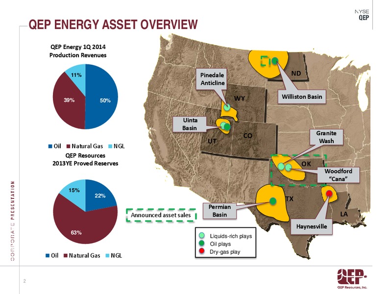 Operations Update First Quarter 2014 – QEP Resources, Inc. – slide 2
