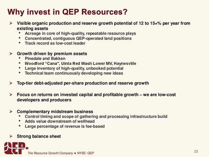 Annual Meeting of Shareholders – QEP Resources, Inc. – slide 22