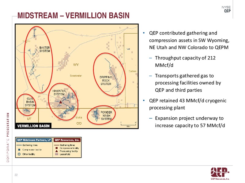 Investor Presentation – QEP Resources, Inc. – slide 22