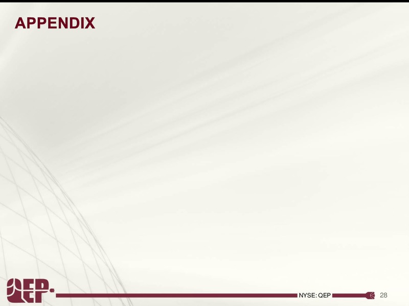 Investor Presentation – QEP Resources, Inc. – slide 27