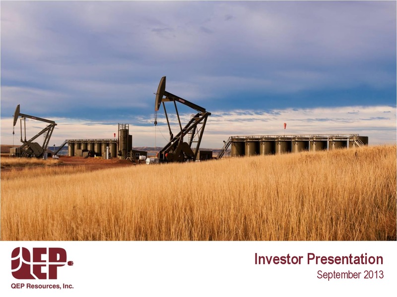 Investor Presentation – QEP Resources, Inc. – slide 1