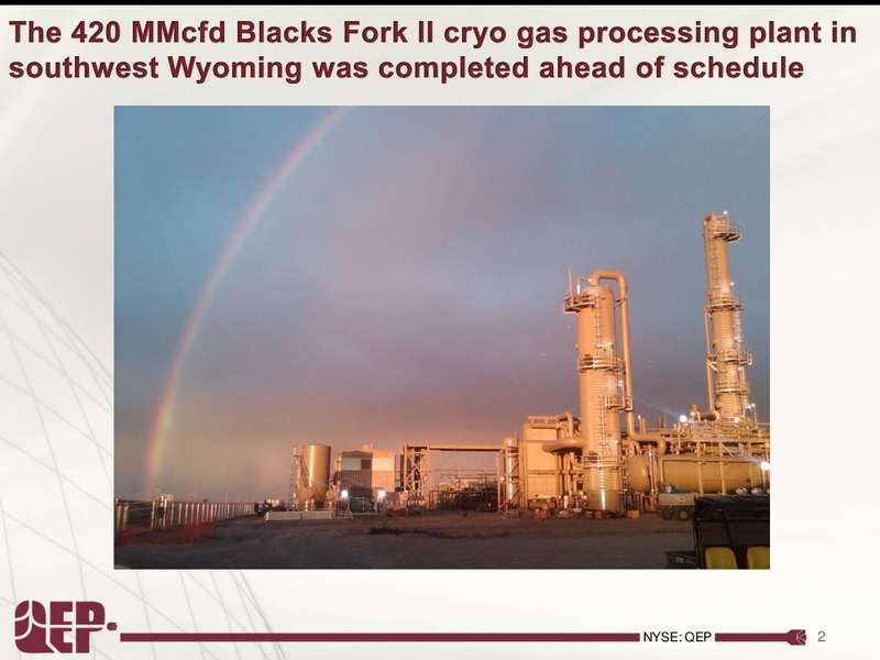 Black Fork Gas Processing Complex – QEP Resources, Inc. – slide 2