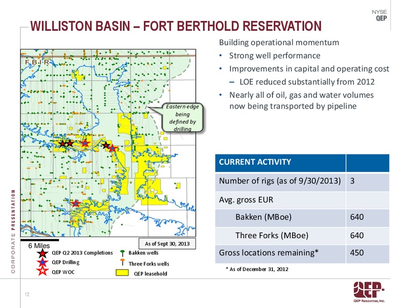 INVESTOR PRESENTATION – QEP Resources, Inc. – slide 12