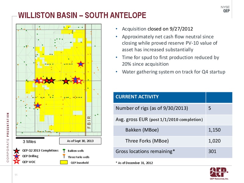 INVESTOR PRESENTATION – QEP Resources, Inc. – slide 11