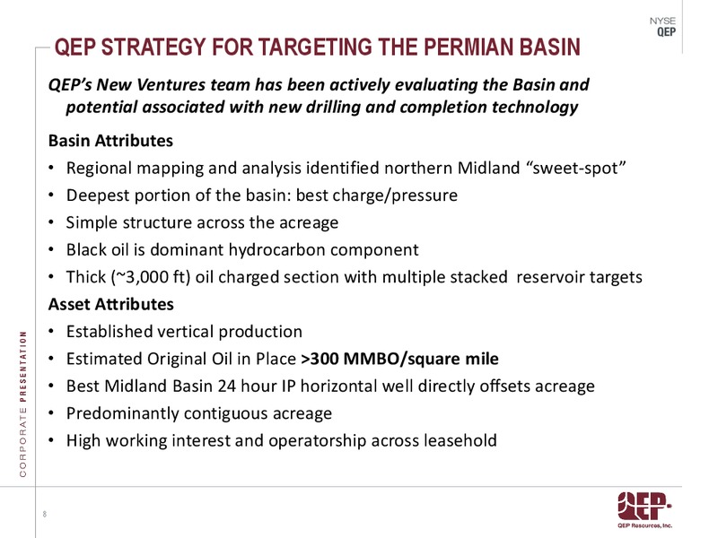 Permian Acquisition – QEP Resources, Inc. – slide 7
