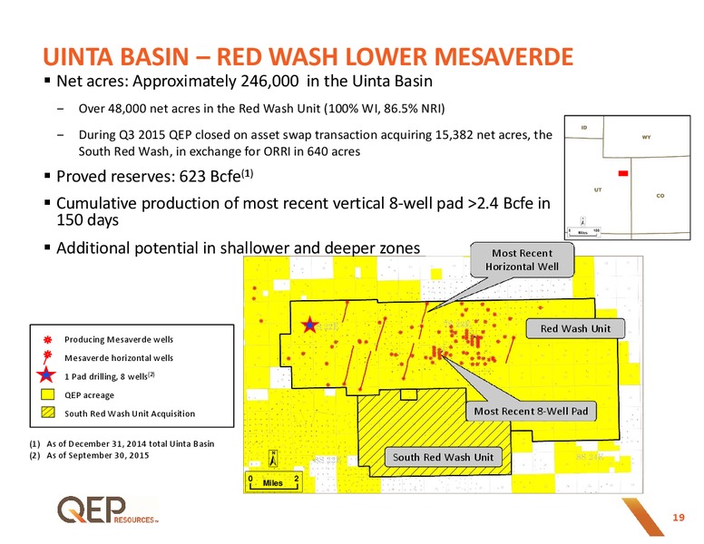 Janary 2016 Investor Presentation – QEP Resources, Inc. – slide 18