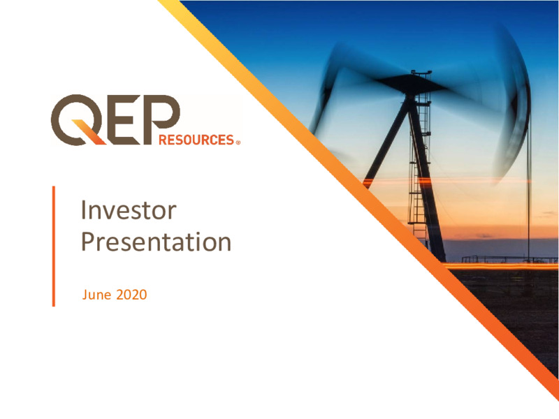 June 2020 Investor Presentation – QEP Resources, Inc. – slide 1