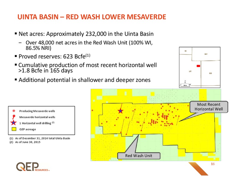 Q2 2015 Operations Update – QEP Resources, Inc. – slide 16