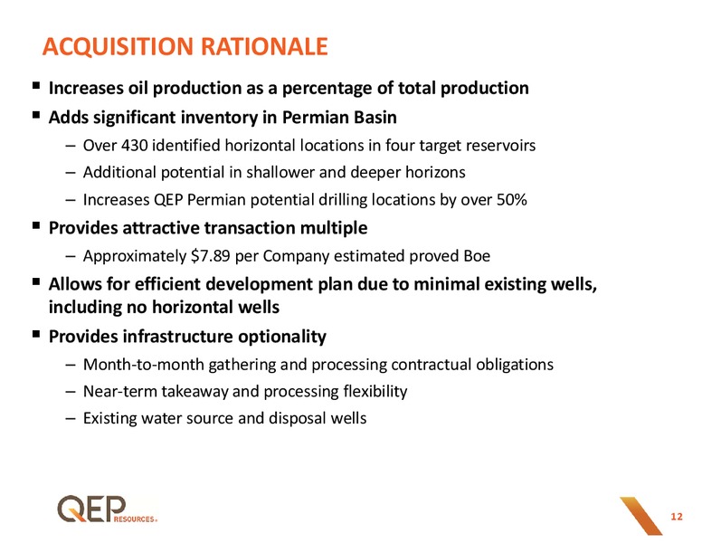 September 2016 Investor Presentation – QEP Resources, Inc. – slide 11