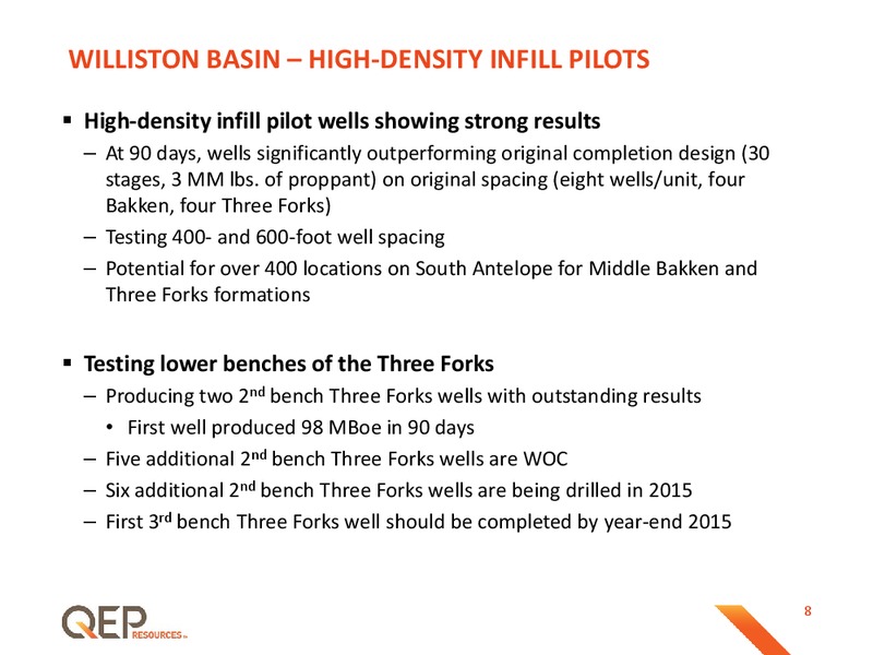 October 2015 Investor Presentation – QEP Resources, Inc. – slide 8