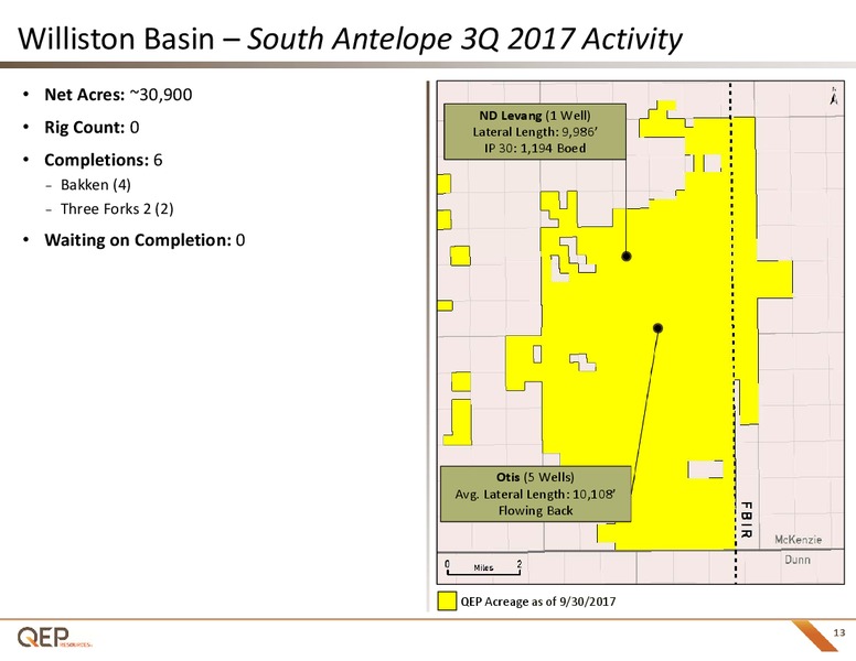 October 2017 Investor Presentation – QEP Resources, Inc. – slide 12