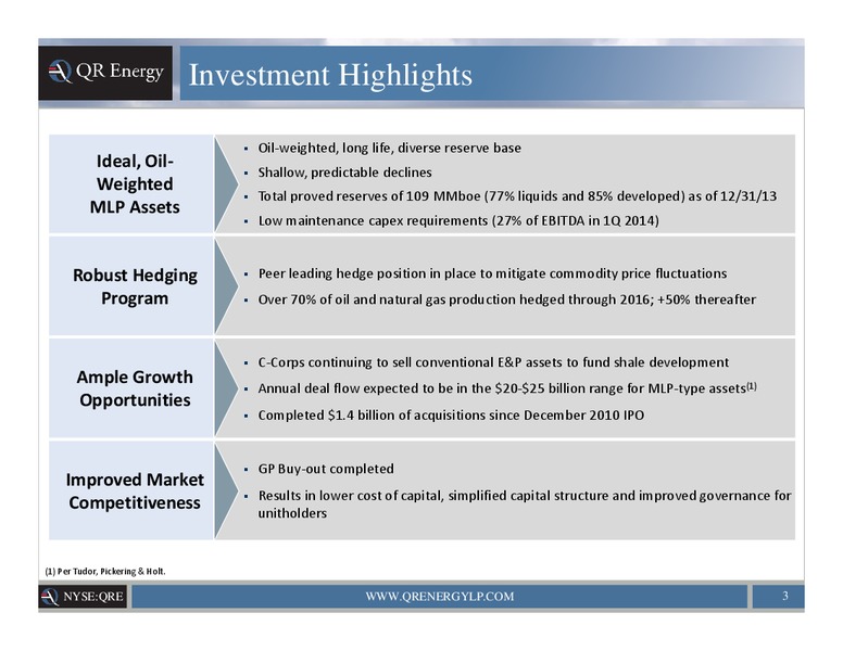 Company Presentation – QR Energy, Lp – slide 2
