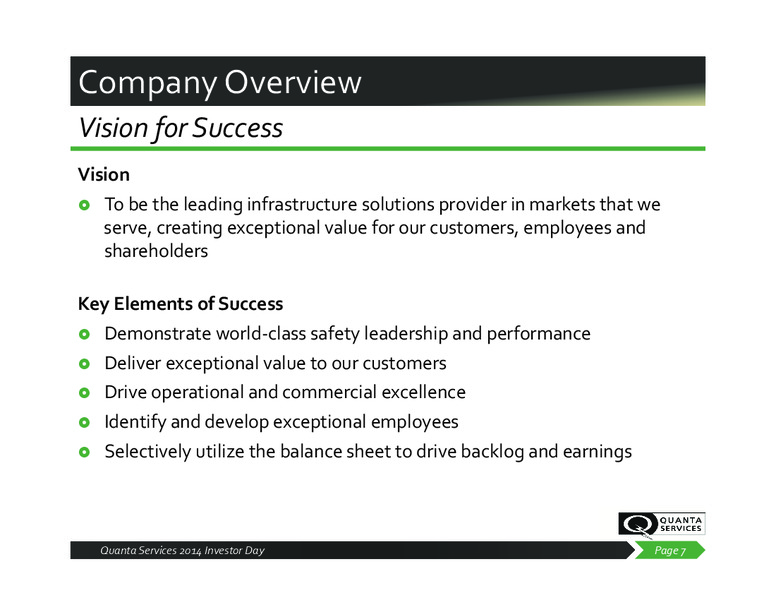 2014 Investor Day – Quanta Services, Inc – slide 6