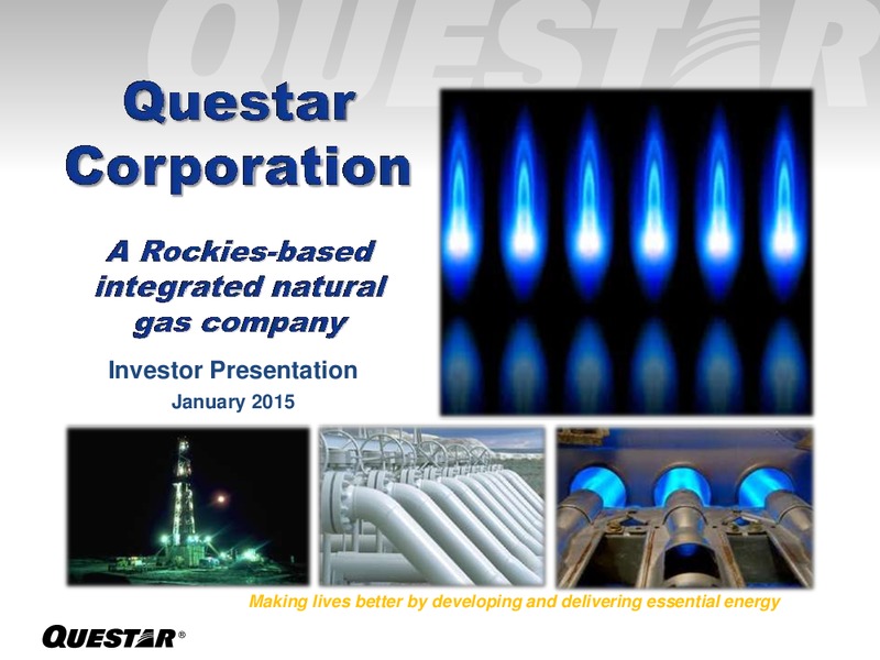 Investor Presentation – Questar Corp – slide 1
