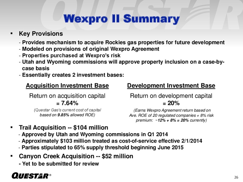 Investor Presentation – Questar Corp – slide 26