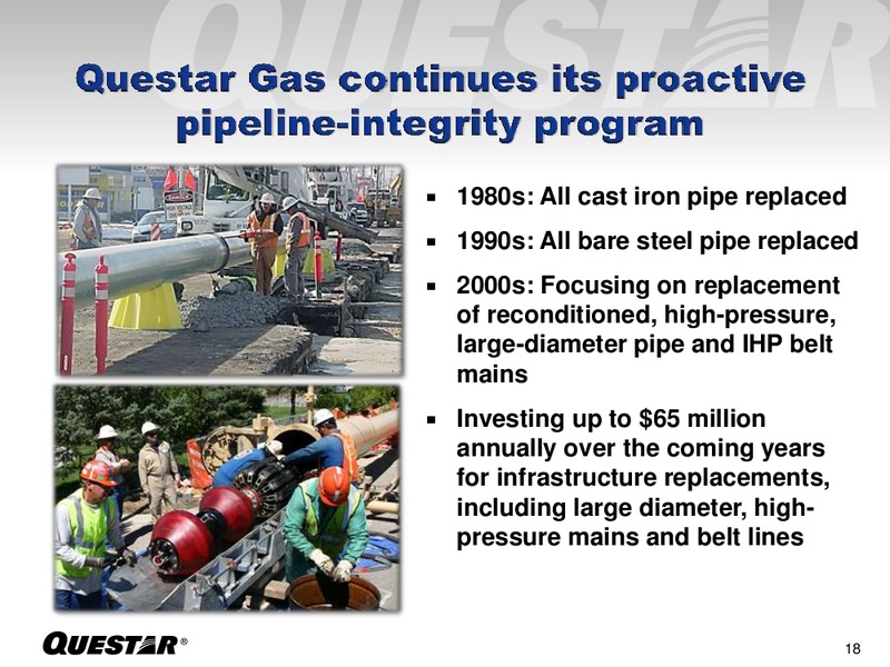 INVESTOR PRESENTATION – Questar Corp – slide 18